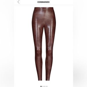 Commando faux leather croc leggings. Worn once, no tears, rips or signs of wear